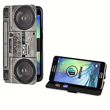 deinPhone Samsung Galaxy A3 (2016) Kunstleder Flip Case Ghettoblaster