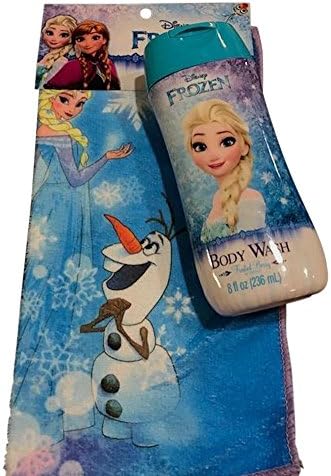 Disney FrozenBody Wash Frosted Berry Bundled with 2 Magic Frozen Towels (style will vary)