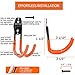 CoolYeah Steel Garage Storage Utility Double Hooks, Heavy Duty for Organizing Power Tools,Large J Hooks (Pack of 6, 5.5 × 3.1 × 4.2 inches)