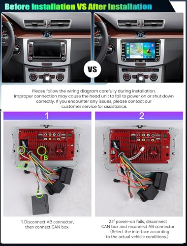 CAMECHO 7 Pulgadas CarPlay Autoradio para VW Golf 5/6 Polo Passat Seat Touran y Skoda Tiguan con Cámara Trasera, Radio Bluetooth con Inalámbrico Android Auto FM RDS Puertos USB Duales Sonido EQ