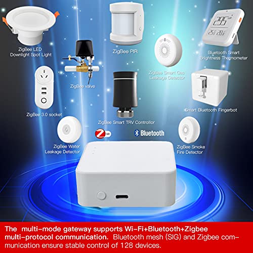 MOZUN Tuya Smart Gateway 3 en 1 Wifi Bluetooth Zigbee Protocolo Smart Home Automation Center Smart Life App Control compatible con Alexa Google Home