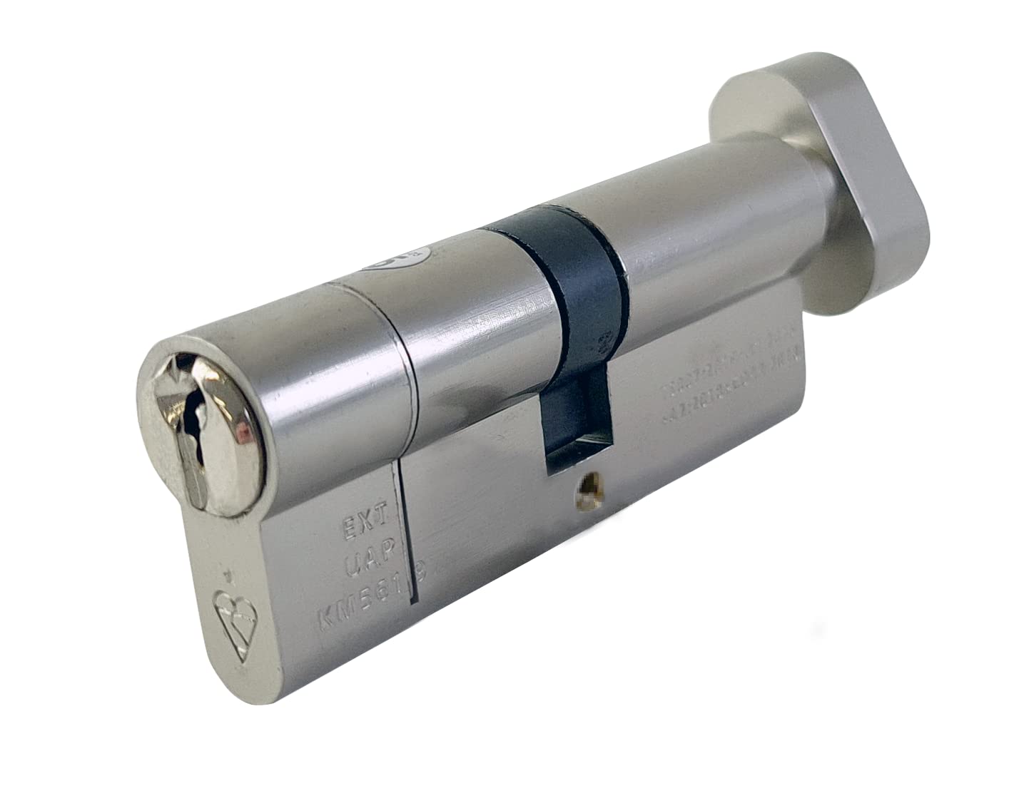UAP Thumb Turn Euro Cylinder Lock with Anti-Snap & 3 Keys - 1-Star Kitemarked Door Lock Barrel for Home Security - Fire-Rated with Easy-Grip Design for Elderly Use (100mm 50/50) (Nickel)