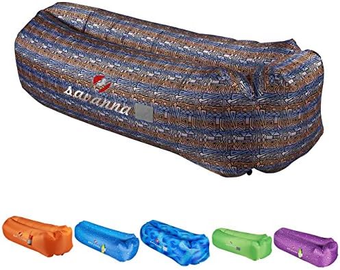 Inflatable Lounger Lazy Sofa Bed, Portable Air Beds Sleeping Sofa Couch for Outdoor Travelling, Camping, Beach (Camouflage)