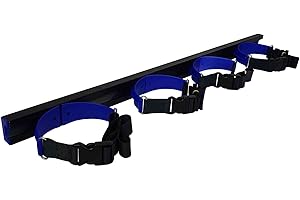 H HAMPDON Hampdon Gas Cylinder/Scuba Tank Holder Straps to Suit Argon/Oxygen V, Q, S, K, T - CO2 #10, #20, #50 - Acetylene B, #3, #4 - 40" Track + 4 Sets Curved Brackets + 23.5" Strap