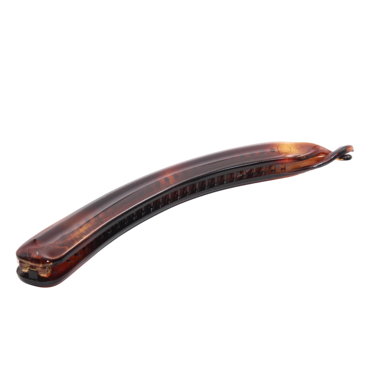 Photo 1 of Parcelona French Large 5 1/2" Celluloid French Banana Hair Clip Flexible Ponytail Holder Fashion Durable Styling Women Hair Accessories, Made in France (Tortoise Shell)