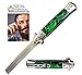 Royal Imperial High Quality Metal Switchblade Pocket Folding Flick Hair Comb For Beard, Mustache, Head GREEN MIST Handle ~ INCLUDES Beard Fact Wallet Book ~ Nicer Than Butterfly Knife Trainer