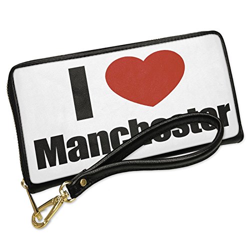 Wallet I Love Manchester region: New Hampshire, United States Men's Bifold ID Case - Neonblond