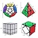 Tresbro Speed Cube Set, Pyramid Mirror Skew Megaminx Cube Collection, Toy Puzzles for Kids and Adults Set of 4