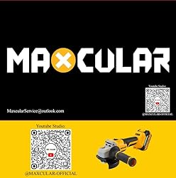MAXCULAR Cordless Angle Grinder with 2x4.0 AH