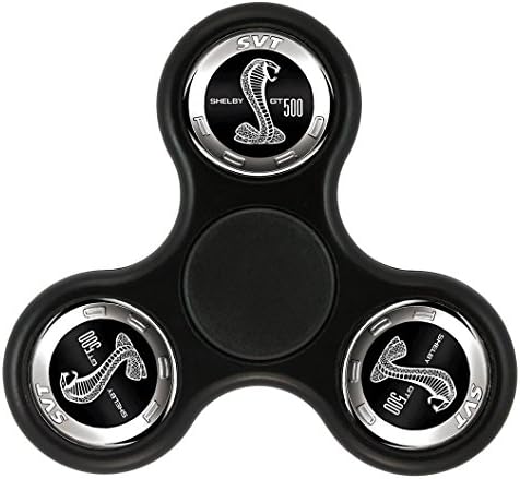 ELA DIA Tri-Hands Fidget Spinner Toy, Perfect for ADHD EDC ADD, Controlling Force, Fashion Design and Images(Shelby Logo - Black)