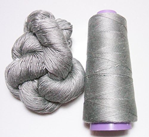 100% Mulberry Queen Silk Yarn 50 Gram 3 Ply Lace Weight Si 254 Gray Taupe - Hank or Cone