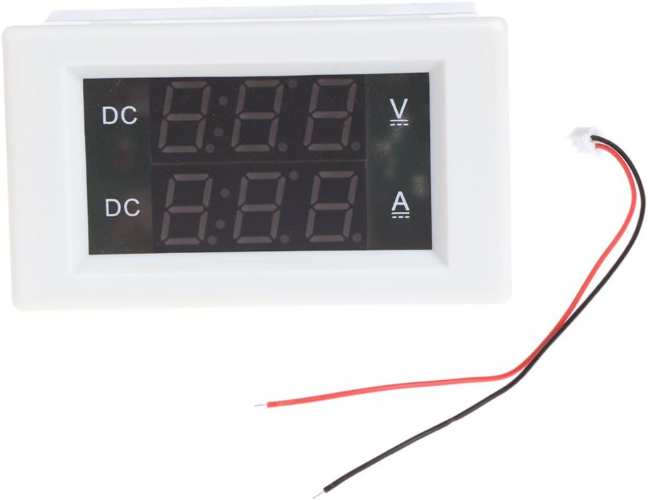Besttse DC 100V 20A Dual Digital Voltmeter Ammeter, Volt Amp Tester Gauge Meter, Red+Green LED