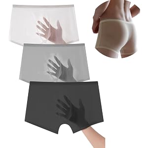 Linyanhymz Men's Ice Silk Mesh Boxer Briefs, Ultra Thin Sheer Breathable | Seamless See-through Mesh Construction, Lightweigh