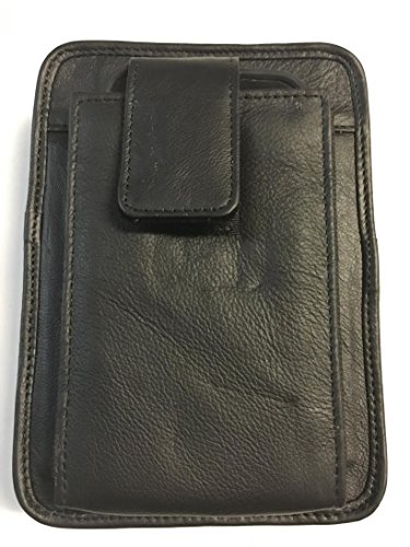 Black Leather Concealment Gun Holster Fits Glock 42 and Holds Iphone 6 All-in-one