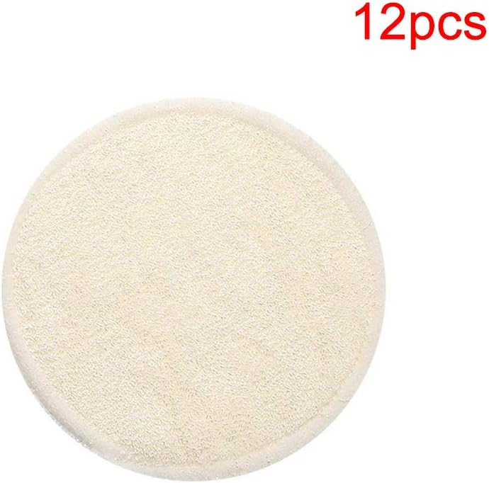 Opla3ofx 12pcs Washable Round Shape 2 Layer Facial Cleaning Makeup Cosmetics Remover Pads Bamboo Cotton Cleansing Pad Chemical Free Face 2#