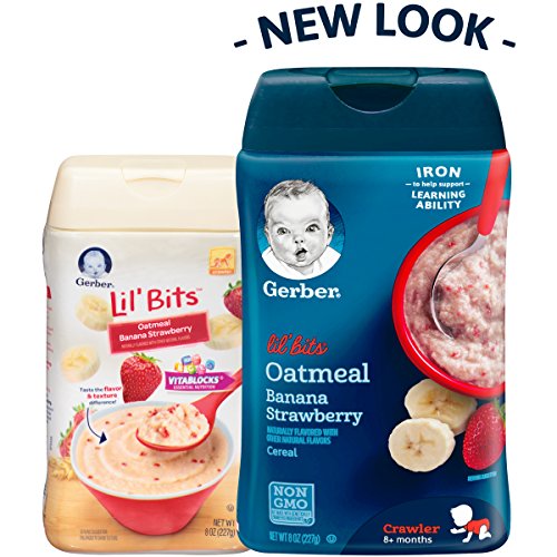 1 Gerber+Oatmeal+Strawberry+Baby+Cereal