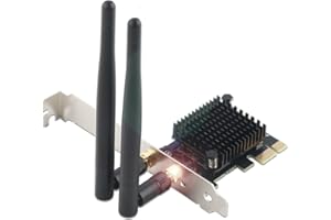 PCIe WiFi Card - 2.4G/5G Dual Band Bluetooth 4.2 Wireless PCI-E Adapter with Low Profile Bracket, Heat Sink Technology, AC120