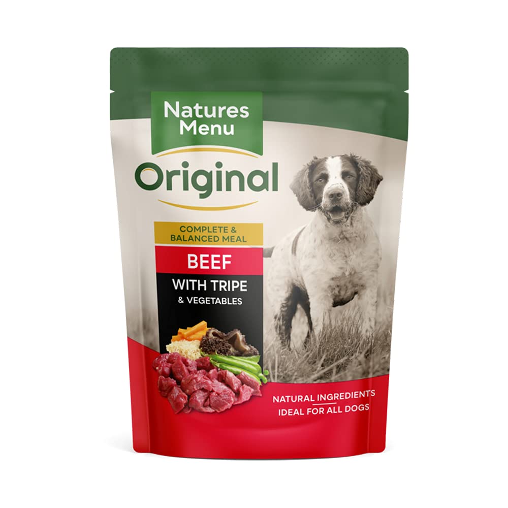 Natures Menu Dog Food Pouch Beef with Tripe (8 x 300g)