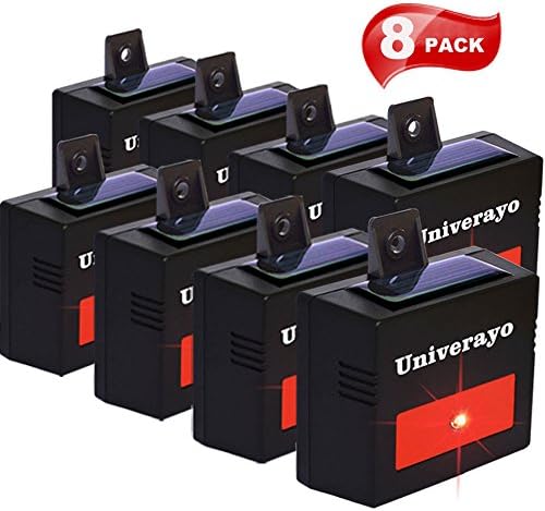 Univerayo Deer Repellent Predator Light Solar Powered Nocturnal Animals Repellent Predator Control Lights Raccoon Coyote Skunk Fox Repellent Coyote Deterrent - 8 PACK