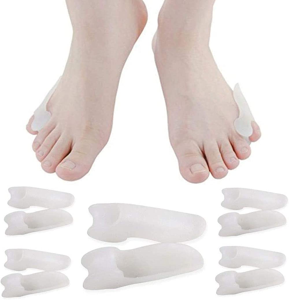 PEDIMEND Bunionette Gel Toe Separators - Tailor's Bunion Pain Relief - Reduce Toe & Foot Discomfort - Callus Relief Wrap – Straighten Bent Toes - UNISEX - Foot Care (Five Pairs)