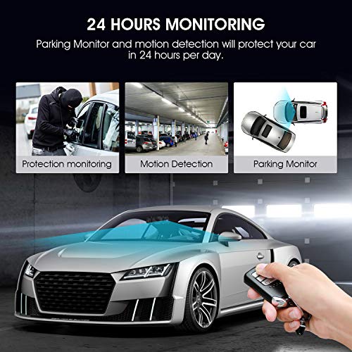 SUAOKI 1080p Full-HD Car DVR With HD Rear-View Camera for Parking Assistance Comes With Crisp 5-Inch Touch Screen Display Supports G-Sensor, Loop Recording, 128GB Storage Room(SD Card Not Included) - Thumbnail 5