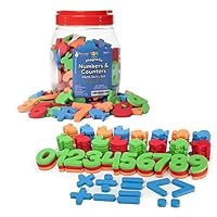 Roscoe Learning 124 Piece Magnetic Numbers and Counters Math Skills Set