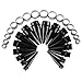 CABBE KALLO 32Pcs 00G - 24mm Big Gauges Ear Stretching Kit Acrylic Tapers Surgical Steel Tunnels Piercing Set White Green Orange Black Ear Gauge Stretching Kit Expanders Gift,Black