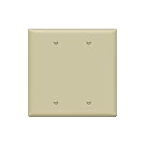 ENERLITES Double Blank Device Wall Plate, Gloss