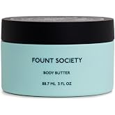Fount Society Body Butter, Nutrient-Dense Hydrating Body Butter | Made with Sea Fennel &amp; Shea Butter, Lightweight Formula, Fast-Absorbing, Vegan &amp; Cruelty-Free, Travel Size, 3.3 fl oz