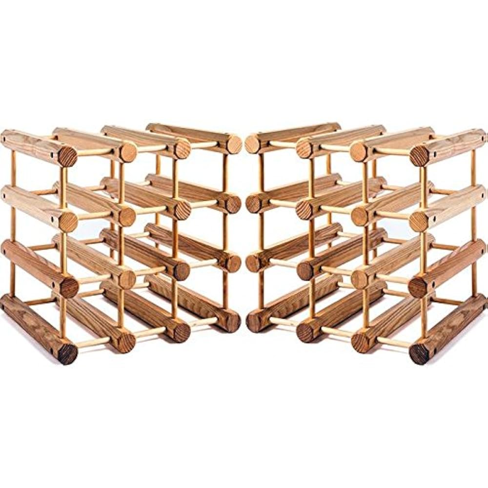 J.K. Wine Racks & Adams Natural Wood 24 Bottle MRW B12 X2