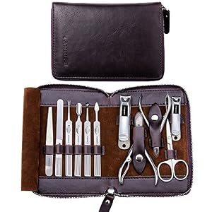 Manicure Set, FAMILIFE Nail Clippers Set Professional Manicure Kit 11 in 1 Stainless Steel Pedicure Tools Kit Grooming…
