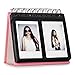 CAIUL Compatible 68 Pockets Desk Calendar Style Photo Album for Fujifilm Instax Mini 7s 8 8+ 9 25 26 50s 70 90 Films (Pink)
