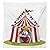 Circus Decor Tablecloth Illustration of Cartoon Clown Come out from Circus Tent Smile Joker Enjoy Dining Room Kitchen Rectangular Table Cover