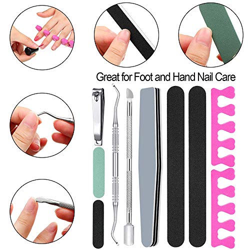 Faraone4w 21 en 1 kit de limas para pedicura profesional para eliminar callos, piel muerta y otros cuidados de pies para mujeres y hombres en el hogar