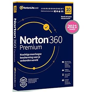 Norton 360 Premium 2022, antivirussoftware, internetbeveiliging, 10 Apparaten, 1 Jaar , Secure VPN en Password Manager…