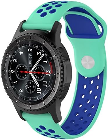 Guidan For Samsung Gear S3,Frontier/Classic- Soft Silicagel - Double Color Replacement Sport Strap (N)