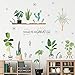 Cartoon Cactus Green Plants Leaves Pastoral Style Wall Stickers Wall Decal Vinyl Removable Art Wall Decals for Bedroom Living Room Nursery Room Children's Bedroom