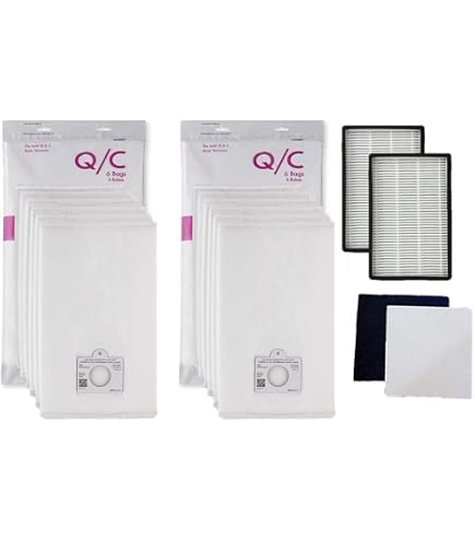 11 Kenmore Type C Or Type Q Premium Allergen Canister Vacuum Bags,  1 Kenmore Cf1 81002 Motor Chamber Filter 2 Kenmore Ef1 86889 Hepa Exhaust Filters Fits