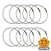 Stainless Steel Wire Keychains 1.5mm 6.3 Inches Aircraft Cable Key Ring Loops for Hanging Luggage Tags or ID Tags (25 Pack)