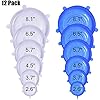 DigHealth Silicone Stretch Lids, 12 Pack of Silicone Food Covers, BPA Free and Expandable to Fit Various Shape of…