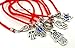 5 Mixed KABBALAH RED STRING BRACELETS Evil Eye Protection With Hamsa Hand And Star Charms