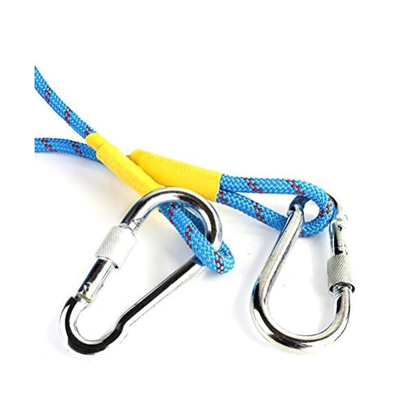 vorcool Outdoor Klettern Seil 2 meter Klettern Seil mit 10 cm Stahl Haken (zufällige Farbe) – Bild 5