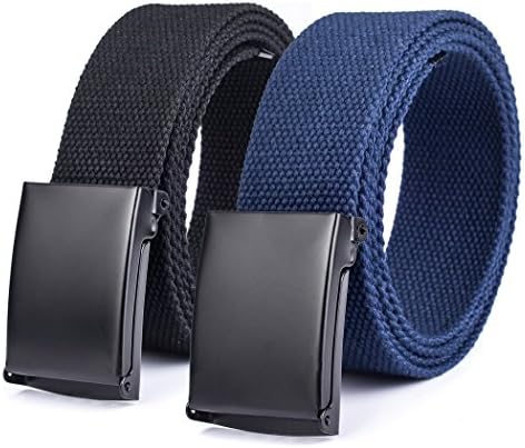 Canvas web Hiker Belt Military Tactical Waist Belt 2 Pack by ViViKiNG