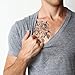 Tattify Traditional Flower Temporary Tattoo - Twin Rose (Set of 2) - Other Styles Available -High Quality and Fashionable Temporary Tattoos