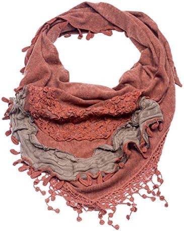 Daisy Knitted Womens Lightweight Patterned Fashion Triangle Design Shawl Scarf
