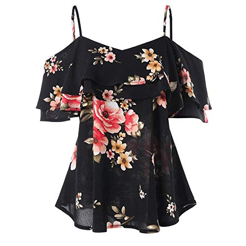 Limsea Women's Striped Off Shoulder Bell Sleeve Shirt Tie Knot Casual Blouses Tops Short Sleeve Casual Cold Shoulder Tunic Tops Loose Blouse Shirts Flare Tunic Tops for Leggings Flowy Shirt Black - Thumbnail 5