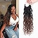 Gabrielle 6 Packs (14 Inch, OT30) Ombre Goddess Locs Faux Locs Crochet Hair Wavy With Curly Ends Synthetic Twist Braiding Goddess Hair Extensions 24 Roots