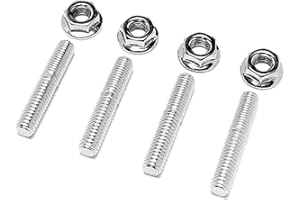 TWISTED CHOPPERS Chrome Plated Exhaust Port Stud Kit for Evolution Twin Cam and Shovelhead