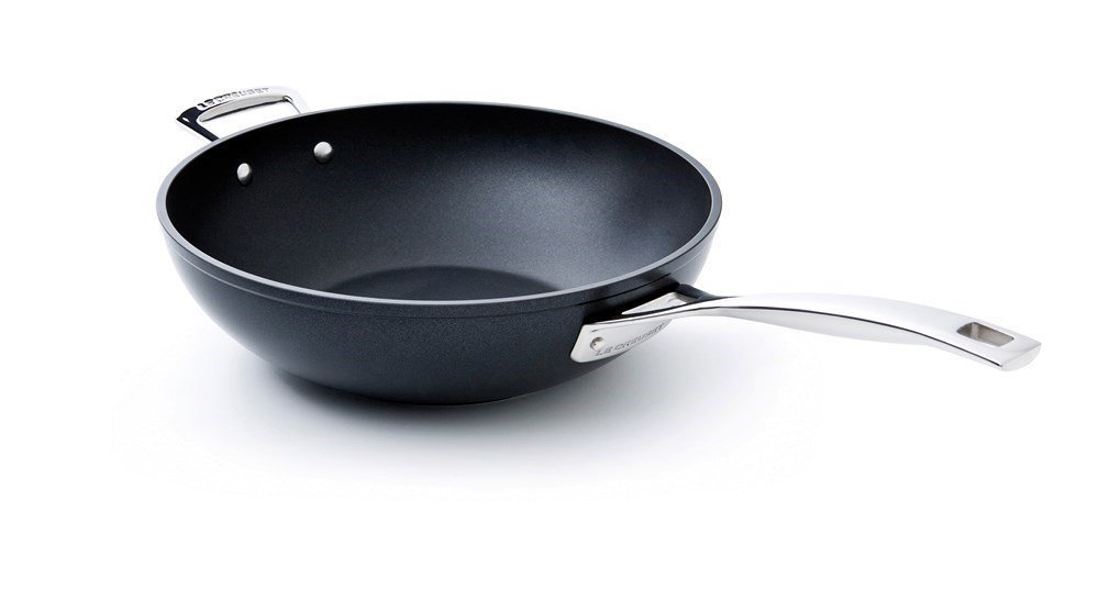 LE CREUSET Toughened Non-Stick Stir Fry Pan, Ideal For Lower-fat Cooking On All Hob Types Including Induction, Ø 26 cm, Black, 962020260
