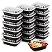 Premium SMALL meal prep containers - 25 Pack of 12OZ Mini Food Storage Bento Box - Reusable BPA Free Microwave and Freezer Safe Portion Control Trays by Upper Midland Products